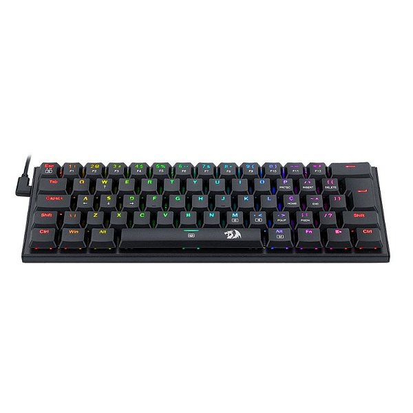 TECLADO MECANICO REDRAGON RGB ANIVIA PRETO SWITCH MARROM K614 BROWN