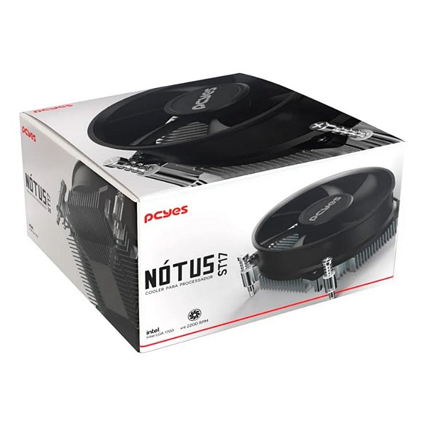 COOLER PARA PROCESSADOR PCYES NOTUS ST17 LIGA 1700 STANDARD INTEL ST1765W