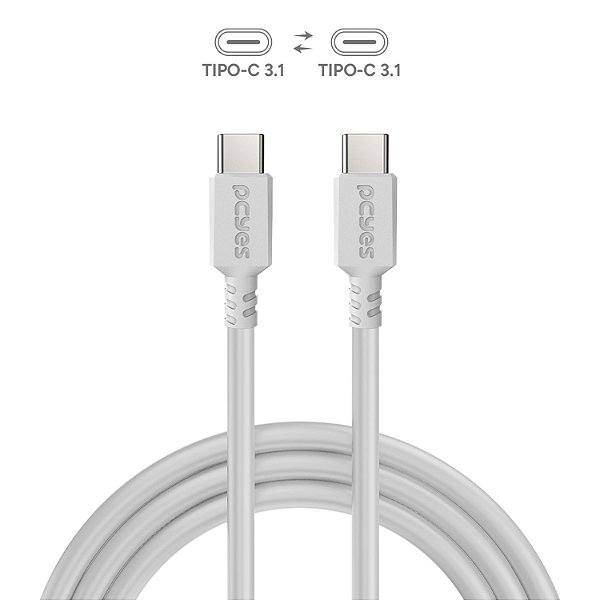 CABO USB TIPO C 3.1 X CABO USB TIPO C 3.1 2M PCYES PUCP2B  BRANCO