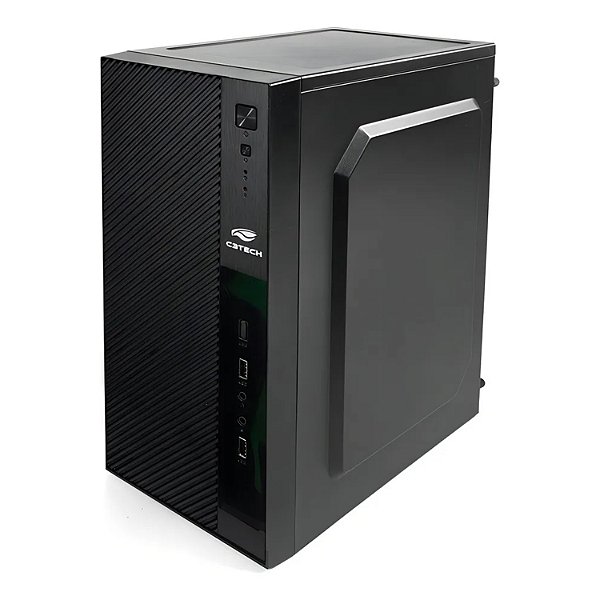 GABINETE C3TECH PRETO MT-31BK COM FONTE 200W - OFFICE
