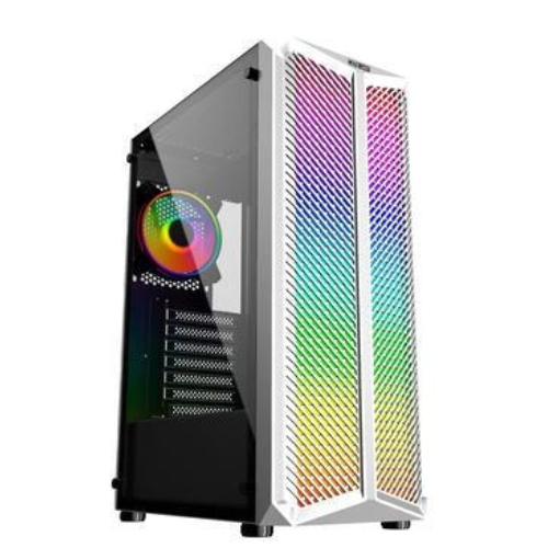 GABINETE GAMER OEX HAVEN RGB BRANCO GH-300