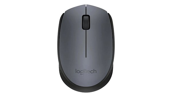 MOUSE SEM FIO LOGITECH M170 PRETO/CINZA
