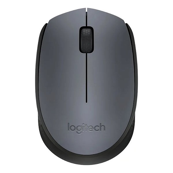 MOUSE SEM FIO LOGITECH M170 PRETO/CINZA