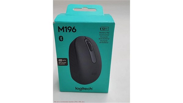 MOUSE USB SEM FIO LOGITECH M196 GRAFITE