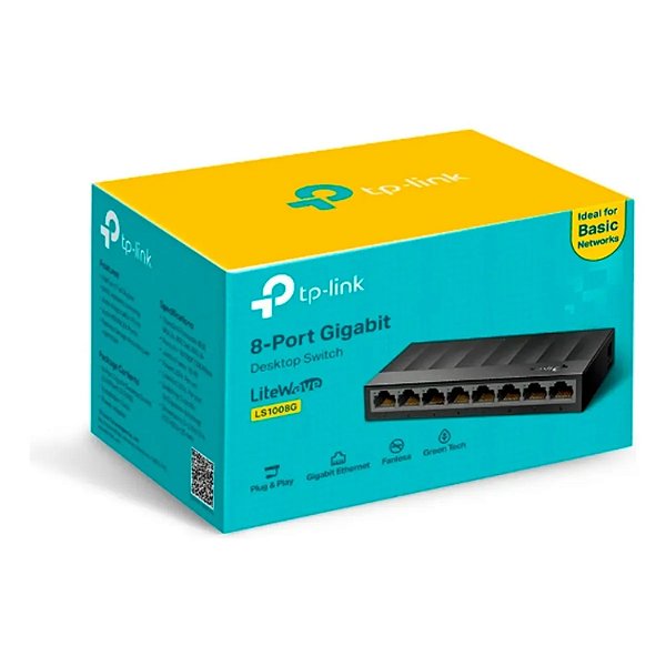 SWITCH 8 PORTAS GIGABIT 10/100/1000 TP LINK LS1008G
