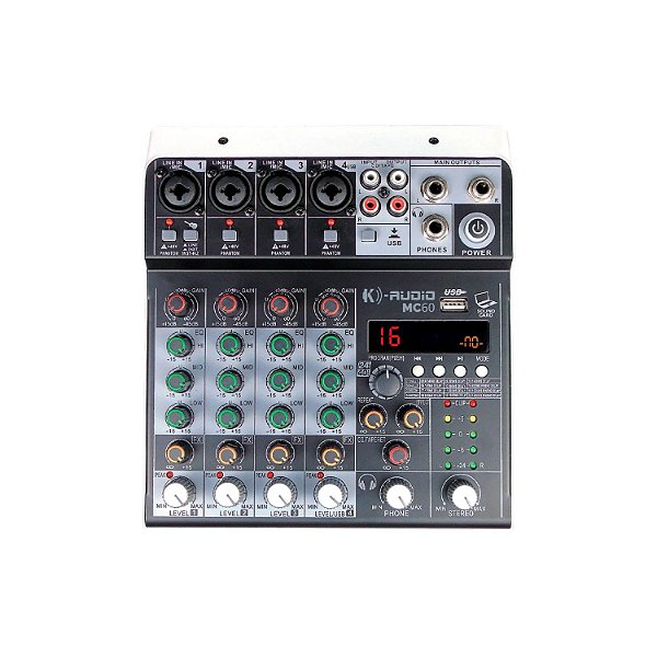 MESA DE SOM ANALOGICA K AUDIO 6 CANAIS MC 60