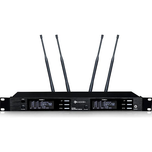 MICROFONE SEM FIO KADOSH K1202M BASTÃO DUPLO UHF