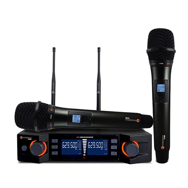 MICROFONE SEM FIO KADOSH K492M BASTÃO DUPLO UHF