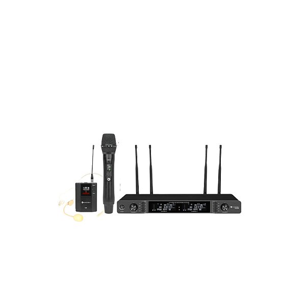 MICROFONE SEM FIO KADOSH K622C BASTÃO E HEADSET UHF