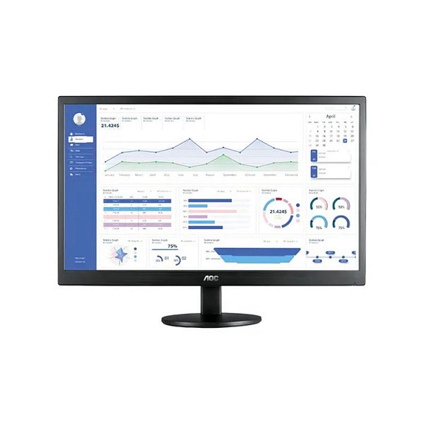 MONITOR 23,6"  AOC  LED FULL HD M2470SWH2 / 75HZ / WVA / HDMI / VGA / VESA