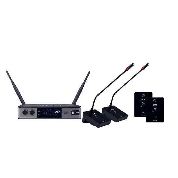 MICROFONE SEM FIO CONDENSADOR GOOSENECK DYLAN UDX-33GS DUPLO