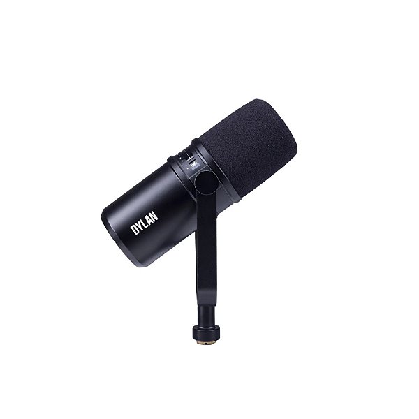 MICROFONE COM FIO DYLAN DM-8 PARA PODCAST CONEXAO XLR E TIPO C