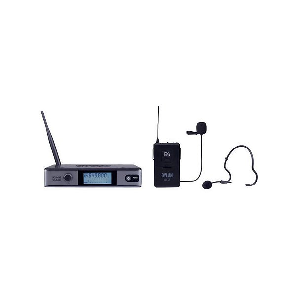 MICROFONE SEM FIO DYLAN UDX-03 MULTI  1 CANAL COM 1 BODYPACK 1 LAPELA OU 1 HEADSET