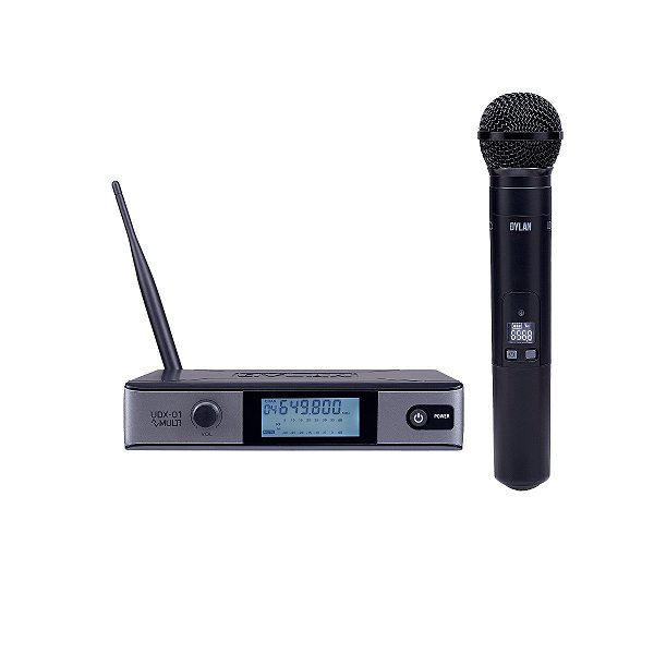 MICROFONE SEM FIO DYLAN UDX-01 MULTI UHF 1 BASTÃO