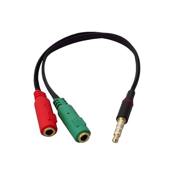 CABO ADAPTADOR  P3 MACHO X 2 P2 FEMEA MICROFONE E FONE CHIP SCE 018-6045