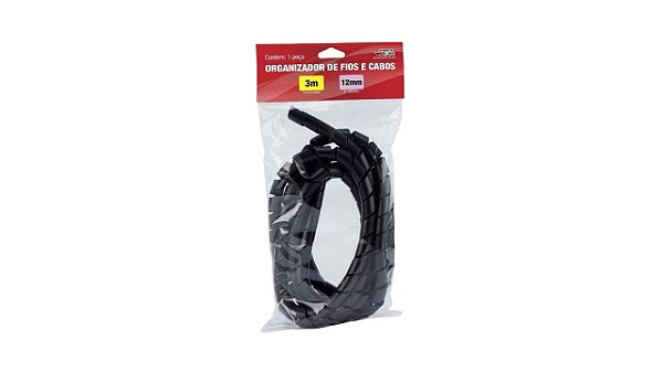 ORGANIZADOR DE CABOS 12MM PRETO 3M FORCE LINE 1200031