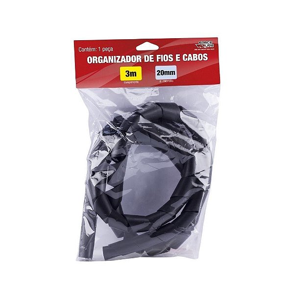 ORGANIZADOR DE CABOS 20MM PRETO 3M FORCE LINE 1200033
