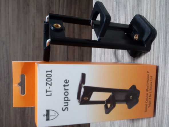 SUPORTE CELULAR  OU TABLET DUPLO PARA TRIPE OU SUPORTE DE CAMERA 2 EM 1