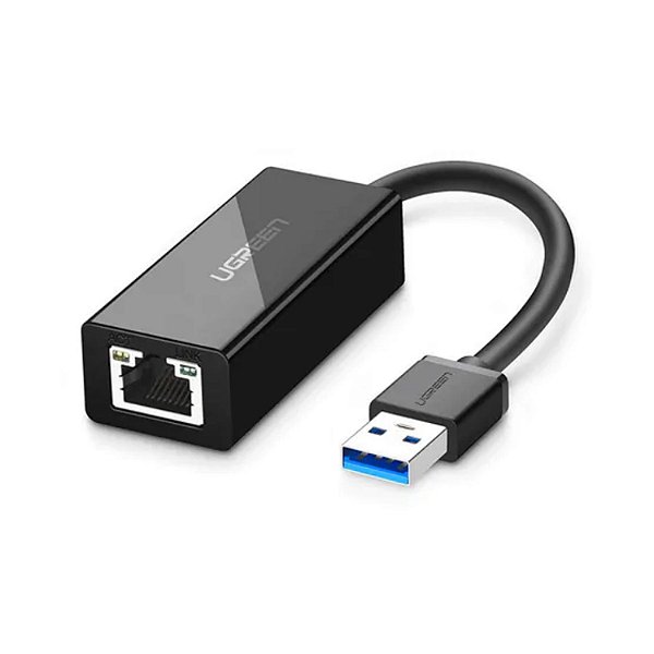 ADAPTADOR USB UGREEN USB-A 3.0 PARA RJ45 GIGA PRETO  CR111