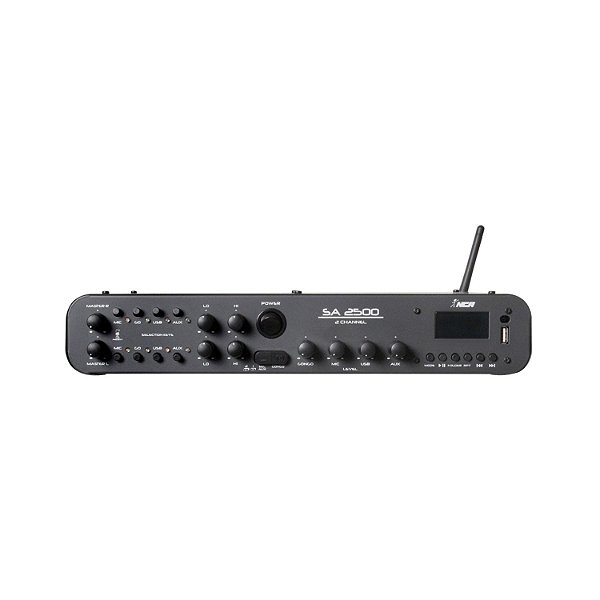 AMPLIFICADOR DE SOM AMBIENTE NCA 180W RMS 2 CANAIS SA2500 ST BLUETOOTH LL AUDIO