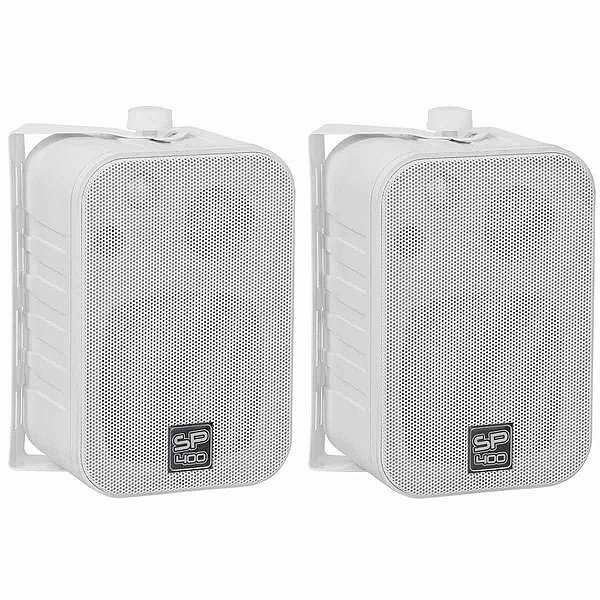 PAR DE CAIXA DE SOM AMBIENTE LL AUDIO 60W BRANCA 3 VIAS COM SUPORTE DE FIXAÇÃO SP400 DONNER