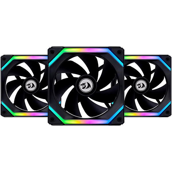 KIT FAN C/ 3 LIAN LI REDRAGON SPEC 120MM UF-SL120-3B SI ARGB