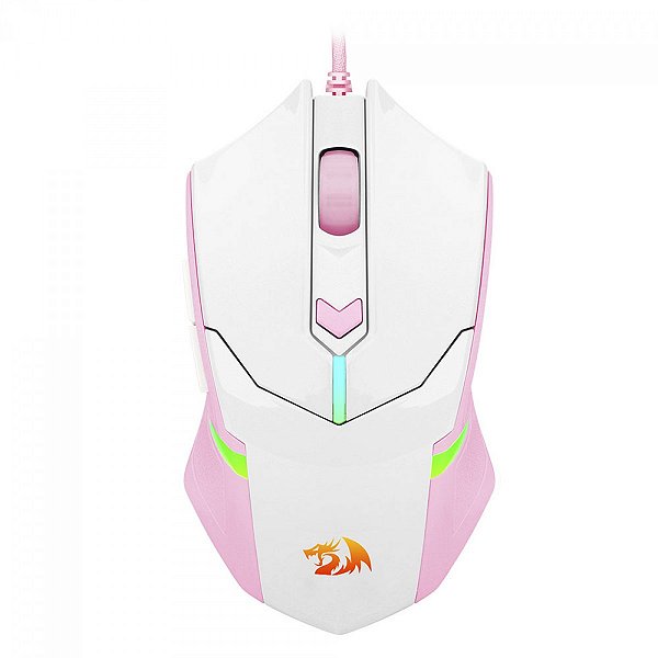 MOUSE GAMER REDRAGON CENTROPHORUS 2 7200 DPI ROSA E BRANCO M601WP-RGB