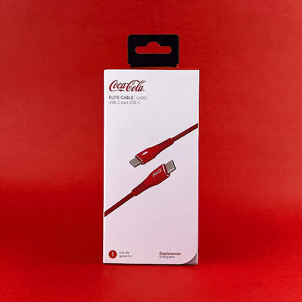CABO USB COCA-COLA TIPO C X TIPO C VERMELHO IWILL 2185