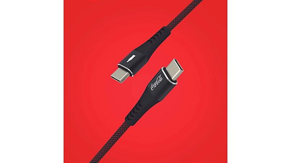 CABO TIPO USB C  X USB C 1,20 METRO METAL PRETO CABLE IWILL 2186