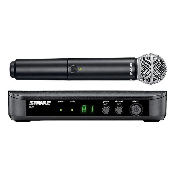MICROFONE SEM FIO BASTAO SHURE BLX24BR PGA58 M15 PROFISSIONAL UHF