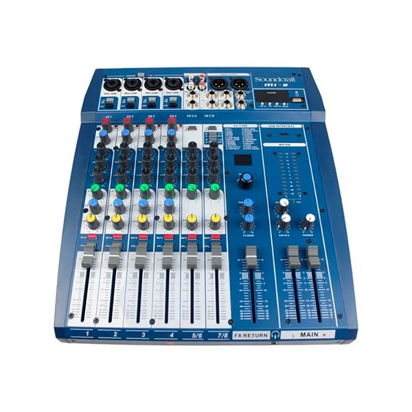 MESA DE SOM ANALÓGICA 8 CANAIS SOUNDCRAFT MI 8