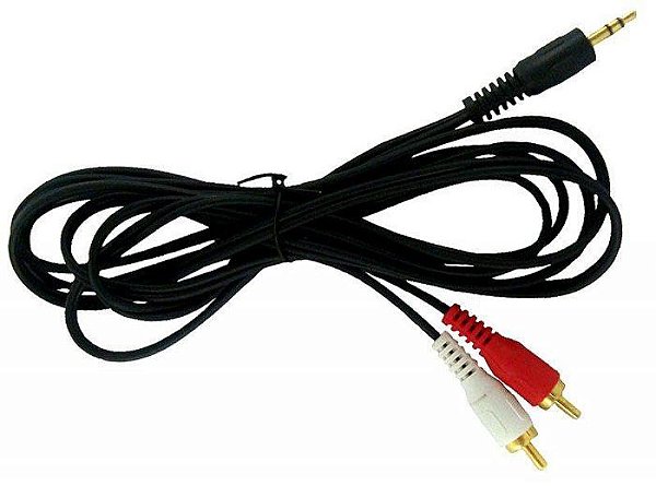 CABO P2  X  2 RCA MACHO BRANCO VERMELHO 1,5M