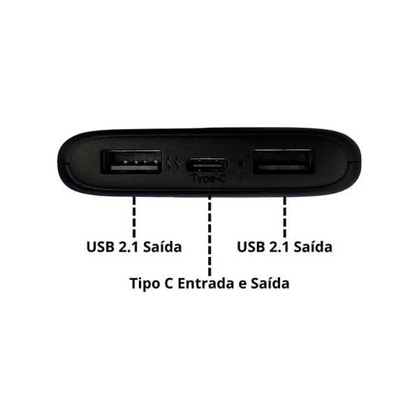 POWER BANK IT BLUE 10000 MAH - MAX-0531