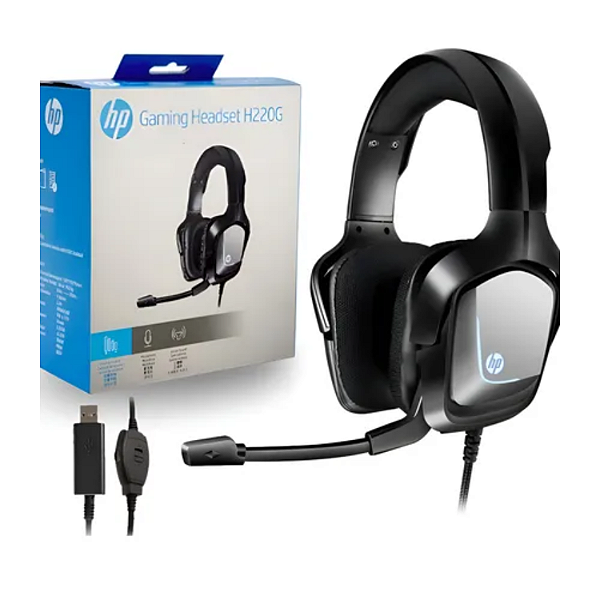 FONE DE OUVIDO HEADSET GAMING HP H220GS CONEXAO USB