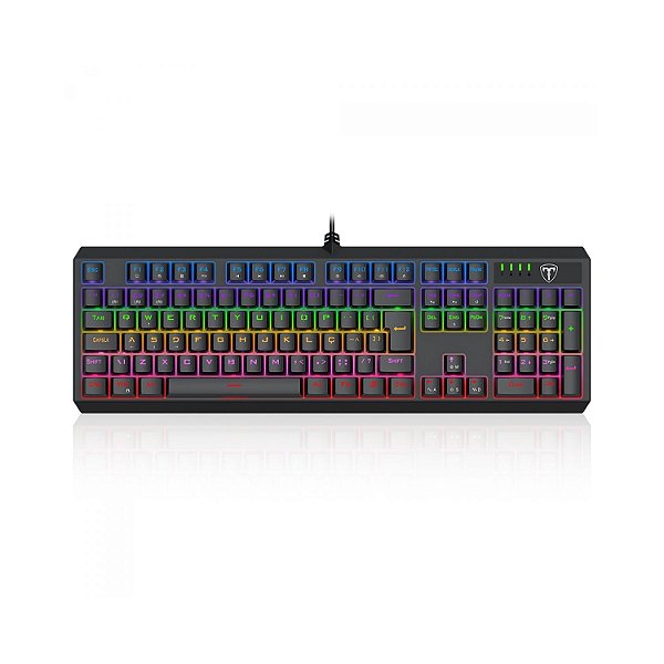 TECLADO MECANICO GAMER AXIS PRETO RAINBOW SWITCH BROWN ABNT-2