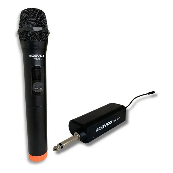 MICROFONE SEM FIO DEVOX DX-381 UHF 1 BASTAO