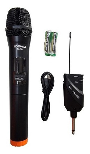 MICROFONE SEM FIO DEVOX DX-381 UHF 1 BASTAO