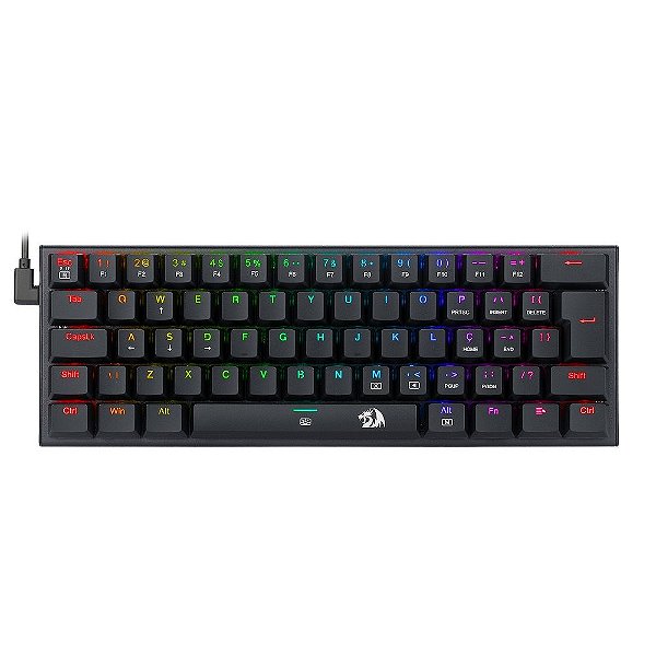 TECLADO MECANICO REDRAGON RGB ANIVIA  PRETO  SWITCH AZUL K614