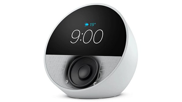 ALEXA ECHO SPOT  COM RELOGIO BRANCA
