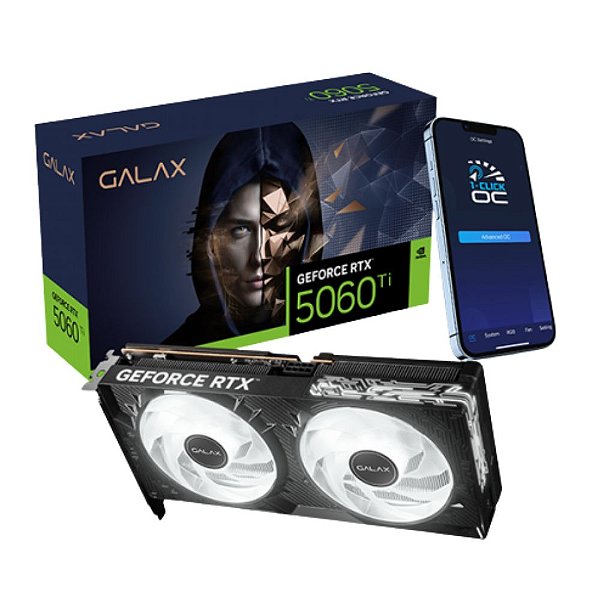 PLACA DE VIDEO GALAX GEFORCE RTX 5060 TI 1 CLICK OC CLASSIC 2X 8GB 128 BITS HDMI/3X DISPLAYPORT 56ISN8MDABCC