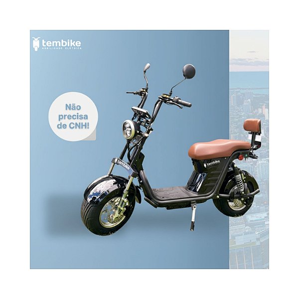 SCOOTER ELÉTRICA X12 1000W 60KM AUTONOMIA 180KGS TEMBIKE