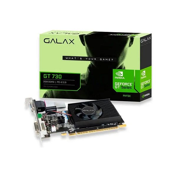 PLACA DE VIDEO GALAX GEFORCE GT 730 LP 4GB DDR3 128B 73GQF8HX00HD