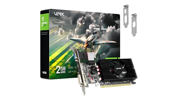 PLACA DE VIDEO 2GB NVIDIA VINIK GT610 DDR3 64 BITS GPUVK6102GBBLPOH2