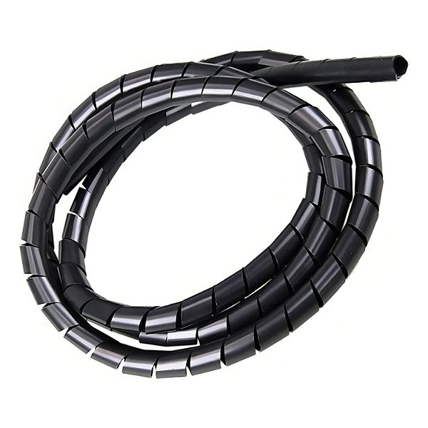 ORGANIZADOR DE CABOS 10MM PRETO 10 METROS