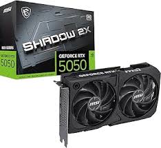 PLACA DE VIDEO RTX 5050 MSI GEFORCE SHADOWN 2X OC 8GB GDDR6 128BITS