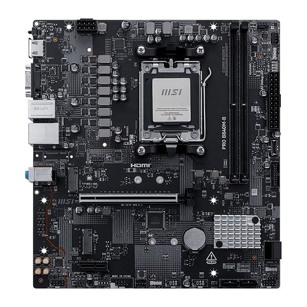 PLACA MÃE MSI PRO B840M-B GAMING CHIPSET B840, MATX, AMD AM5,  DDR5