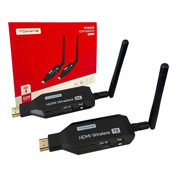 EXTENSOR HDMI WIRELESS SEM FIO 50M 5G TOMATE  MHD-1050