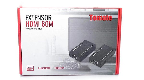 EXTENSOR HDMI X RJ45 60 METROS CAT5E/CAT6 TOMATE MHD-1101