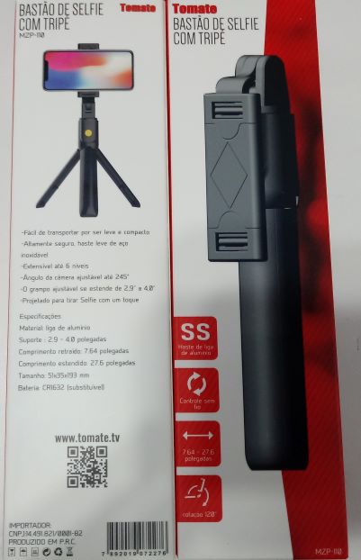 BASTAO SELFIE BLUETOOTH COM TRIPE HMASTON ZP-22