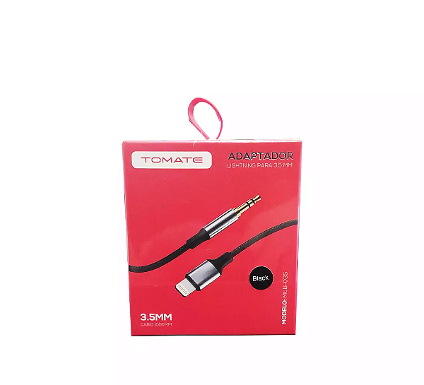 CABO ADAPTADOR AUDIO LIGHTNING X P2 3.5MM TOMATE MCB-035 1METRO